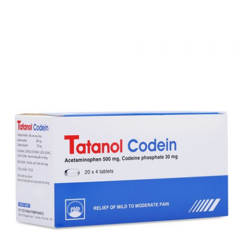 Tatanol Codein 30mg 1 box 80tabs Quick Pain Relief EXP 2024